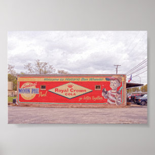 Póster Bienvenido al letrero histórico de Ben Wheeler