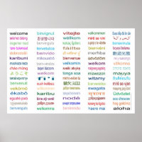 Bienvenido al Poster de 80 idiomas