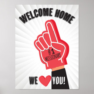 Póster Bienvenido al Poster misionero devuelto