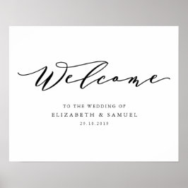 Póster Bienvenido al signo del boda