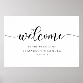 Póster Bienvenido al signo del boda