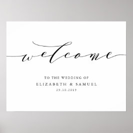 Póster Bienvenido al signo del boda