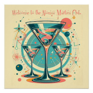 Póster Bienvenido al Triple Play del Club Atomic Martini