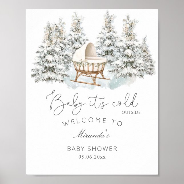 Póster Bienvenido Baby It's Cold Outside (Frente)