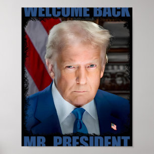 Póster Bienvenido Ck Sr Presidente Donald Trump Inaugurac