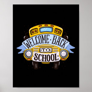 Póster Bienvenido de nuevo a la escuela