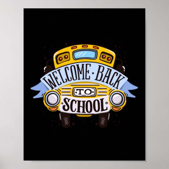 Póster Bienvenido de nuevo a la escuela (Frente)