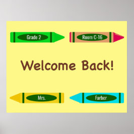 Póster Bienvenido de vuelta a la escuela Personalizado Co