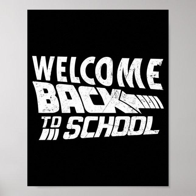 Póster Bienvenido de vuelta a la escuela, primer día de c (Frente)