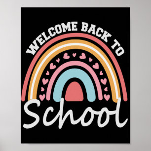 Póster Bienvenido de vuelta al regalo escolar de los estu