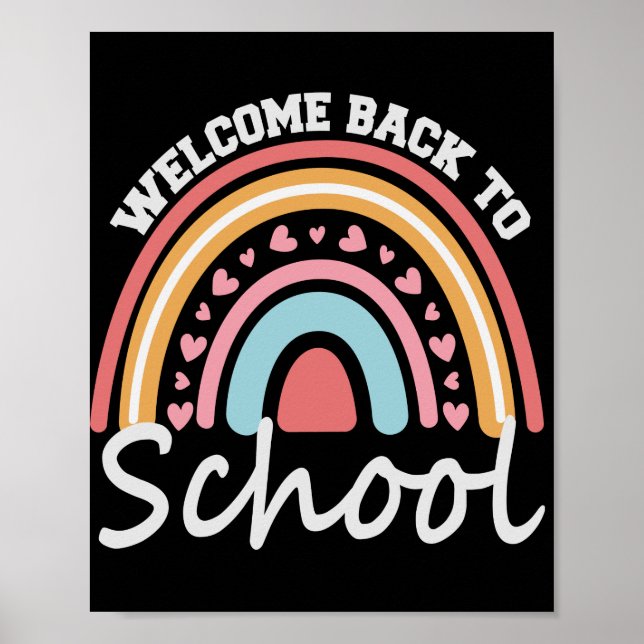 Póster Bienvenido de vuelta al regalo escolar de los estu (Frente)