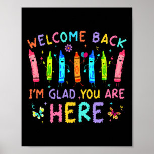 Póster Bienvenido de vuelta Me alegra que estés aquí De v