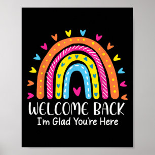 Póster Bienvenido de vuelta Me alegra que estés aquí Prim