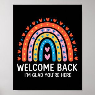 Póster Bienvenido de vuelta Me alegra que estés aquí Prim