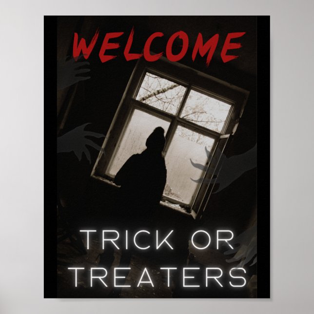 Póster Bienvenido Poster Horror Halloween Trick or Treth (Frente)