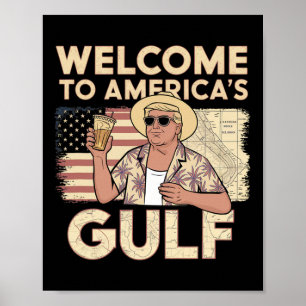 Póster Bienvenido presidente Trump