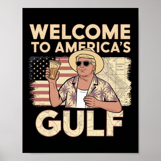 Póster Bienvenido presidente Trump (Frente)