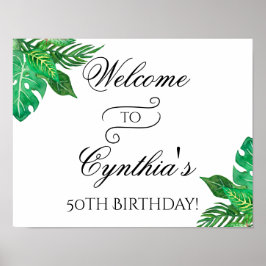 Póster Bienvenido Rótulo de Poster de cumpleaños de la se