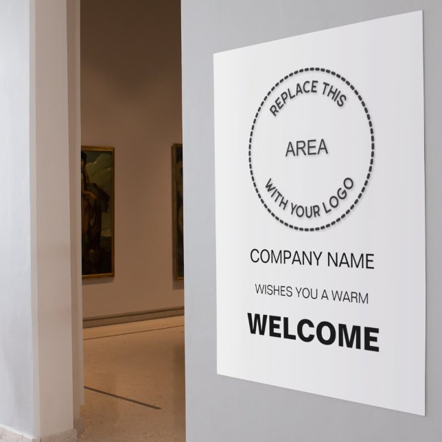 Póster Bienvenido sencillo al logotipo de la empresa Cual (Subido por el creador)