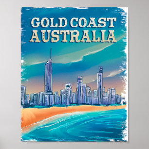 Póster Bienvenido Verano - Trajes de Playa - Costa de Oro
