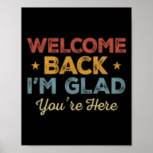 Póster Bienvenido Vintage Ck Me alegra que estés aquí Pri