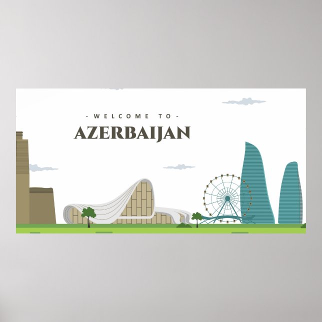 Póster Bienvenidos a Azerbaiyán (Frente)