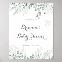 Bienvenidos a Baby Shower a Eucalyptus Greenery mi