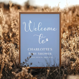 Póster Bienvenidos a Baby Shower a la caligrafía de marip