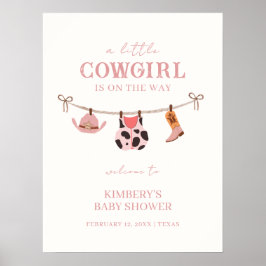 Póster Bienvenidos a Baby Shower a la línea de ropa de be
