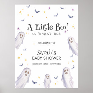 Póster Bienvenidos a Baby Shower a las modernas pequeñas 