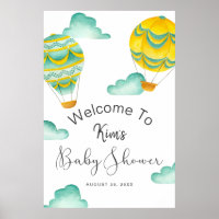 Bienvenidos a Baby Shower a los globos de aire cal