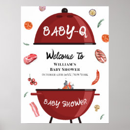 Póster Bienvenidos a Baby Shower al aire libre moderno en