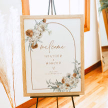 Bienvenidos a Baby Shower BOHEME Terracotta Floral