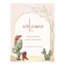 Bienvenidos a Baby Shower Boho Cactus Arch Desert
