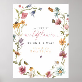 Póster Bienvenidos a Baby Shower CAMILLA Little Wildflowe