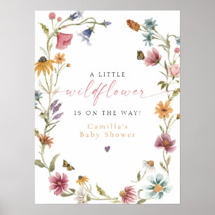 Póster Bienvenidos a Baby Shower CAMILLA Little Wildflowe