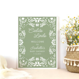 Póster Bienvenidos a Baby Shower Cielito Lindo Mexican Sa