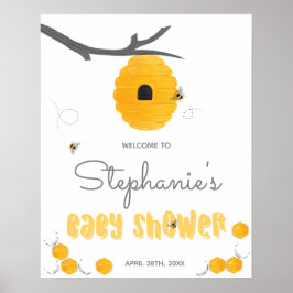 Póster Bienvenidos a Baby Shower con un género neutro de