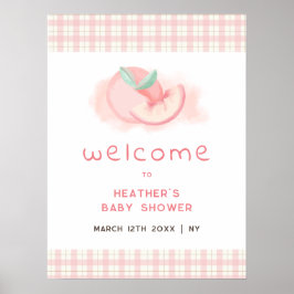 Póster Bienvenidos a Baby Shower Cute Sweet Pink