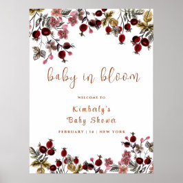 Póster Bienvenidos A Baby Shower De Baby In Bloom Wildflo
