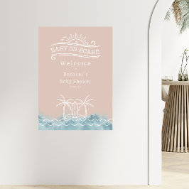 Póster Bienvenidos a Baby Shower de Baby On Board