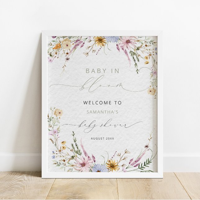 Póster Bienvenidos a Baby Shower de Baby Wildflower (Subido por el creador)
