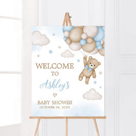 Póster Bienvenidos a Baby Shower de Blue Bear