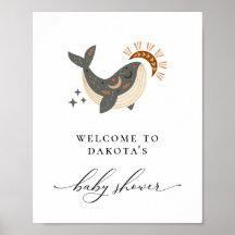 Bienvenidos a Baby Shower de Boho Celestial Whale