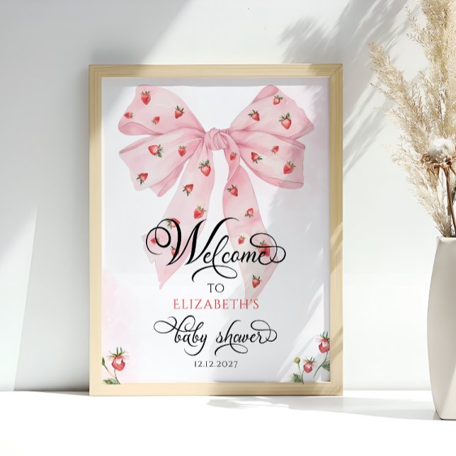 Póster Bienvenidos a Baby Shower de Bow Berry Sweet (Subido por el creador)
