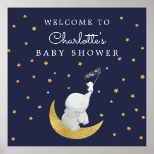 Póster Bienvenidos A Baby Shower De Catch A Star Bunny El