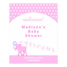 Bienvenidos a Baby Shower de Circus Cute Elephant 