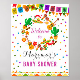 Póster Bienvenidos a Baby Shower de Colorful Fiesta Cultu