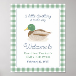 Póster Bienvenidos a Baby Shower de la caza del pato Mall