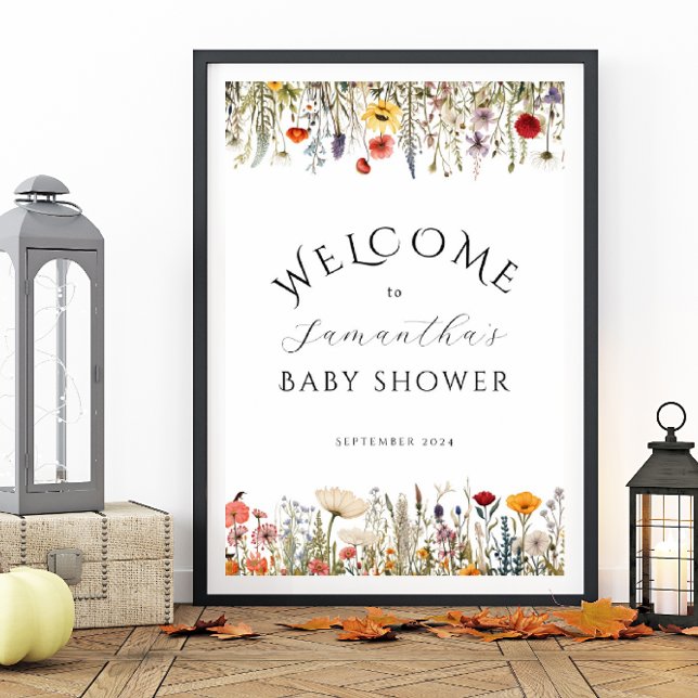Póster Bienvenidos a Baby Shower de Little Wildflower Flo (Subido por el creador)